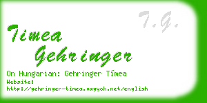 timea gehringer business card